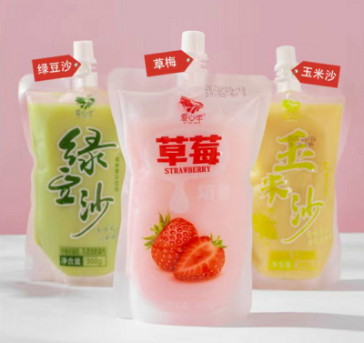 草莓奶昔、綠豆沙、玉米沙